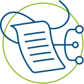 Pictogramme représentant la gestion et l’organisation des documents numériques