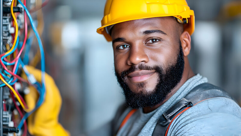 Technicien intervenant sur des équipements et câblages d’infrastructure numérique