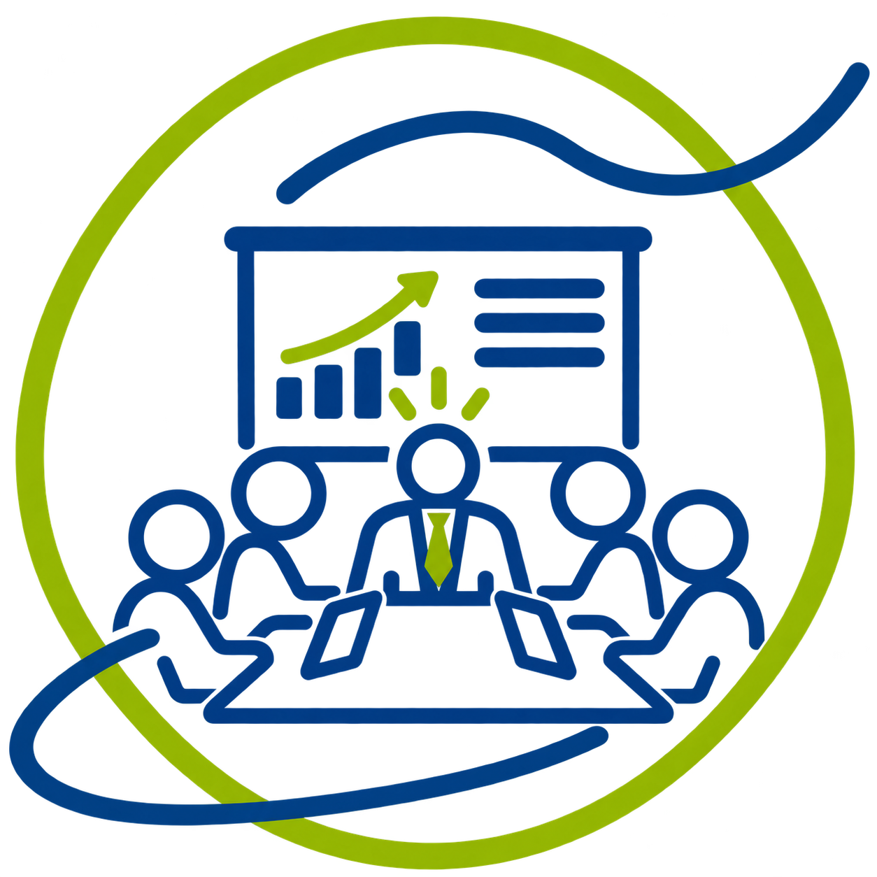 Pictogramme représentant les dirigeants et les comités de direction d’entreprise