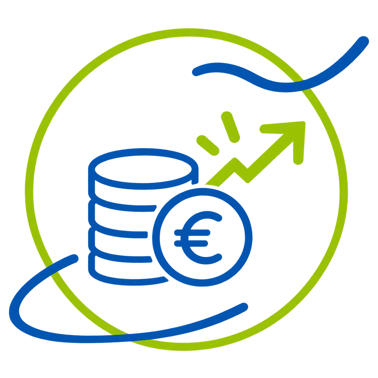 Pictogramme représentant les économies financières liées à l’optimisation énergétique