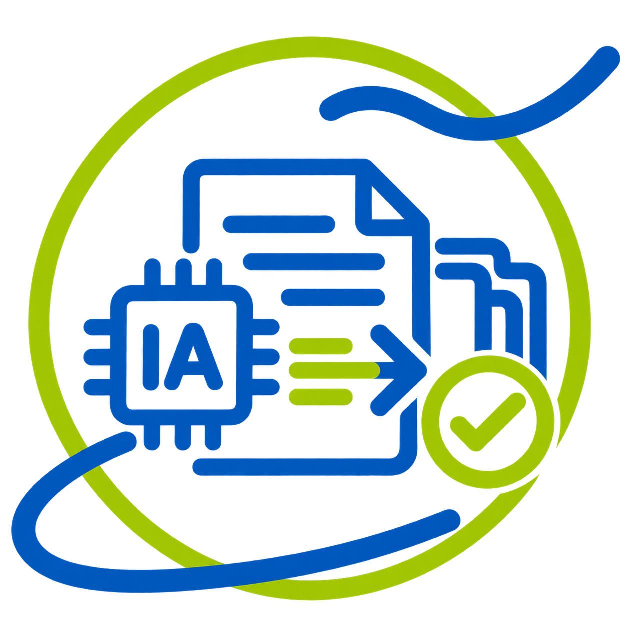 Pictogramme représentant l’utilisation de l’intelligence artificielle pour le traitement des documents numériques