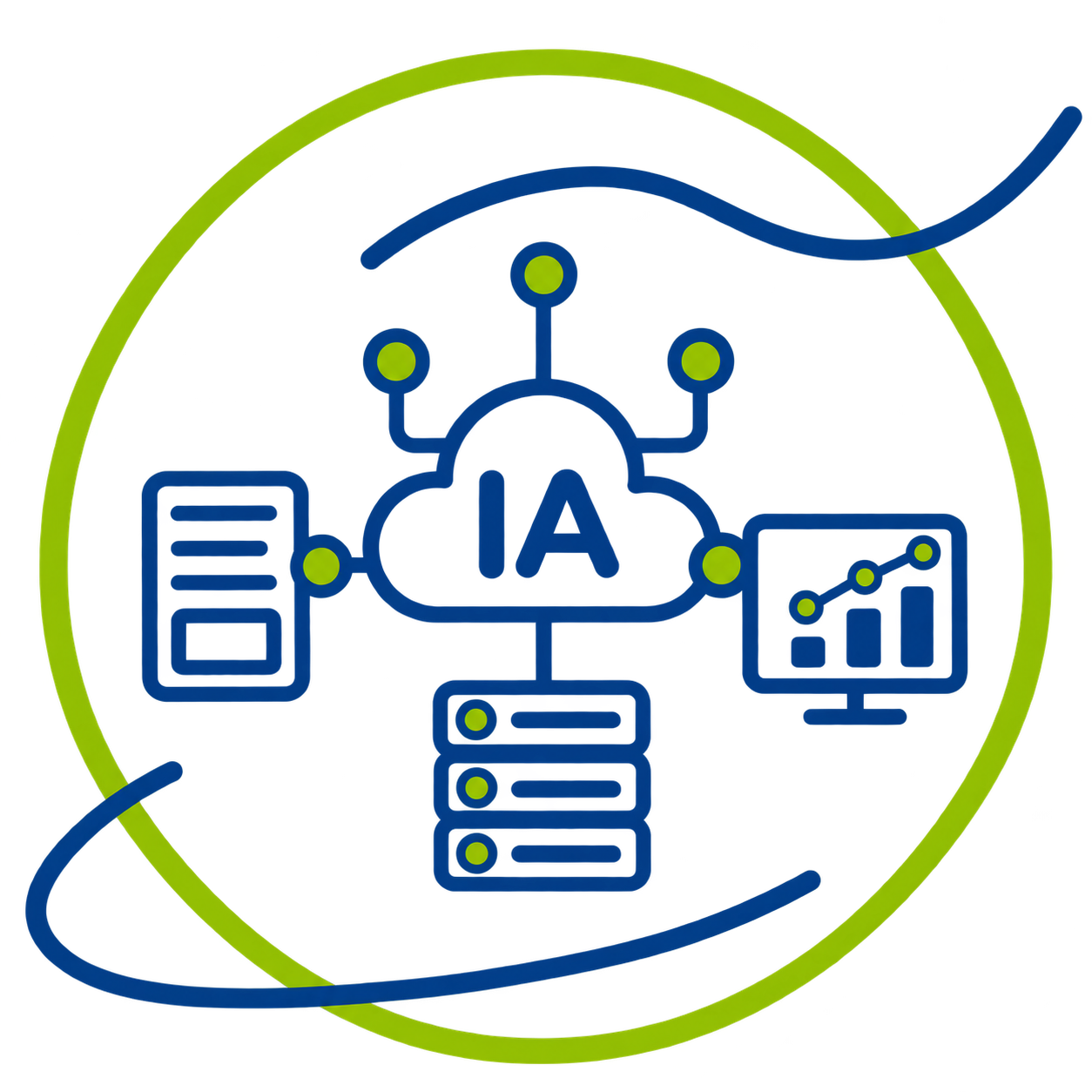 Pictogramme représentant l’intelligence artificielle et l’exploitation des données au service des territoires