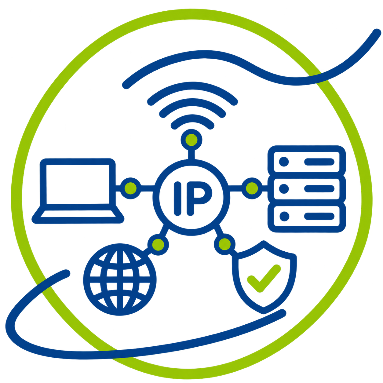 Pictogramme représentant la fiabilité des communications et des systèmes IP en environnement hospitalier
