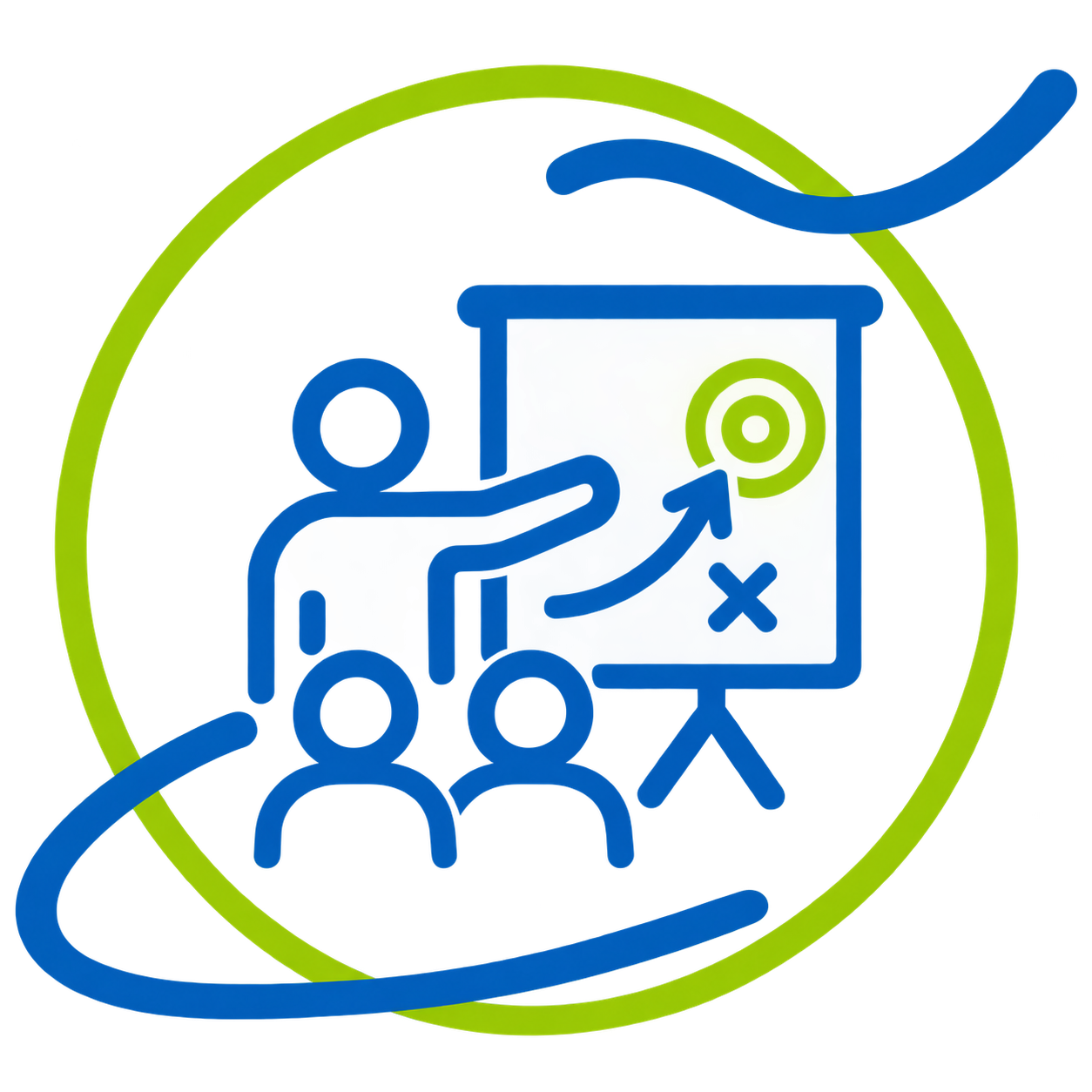 Pictogramme représentant l’accompagnement et la définition d’une stratégie d’archivage numérique