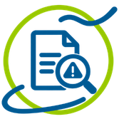 Pictogramme représentant le traitement des exceptions dans le processus d’archivage numérique